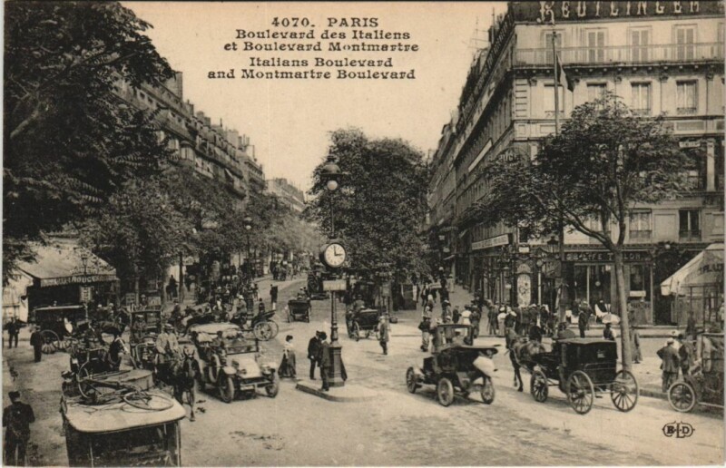 Carte postale ancienne Paris 9e Les Grands Boulevards