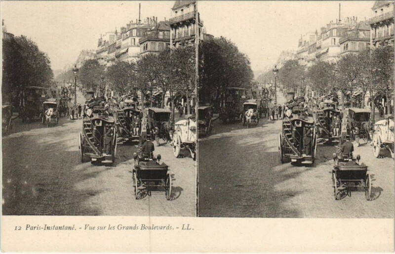 Carte postale ancienne Paris 9e Les Grands Boulevards