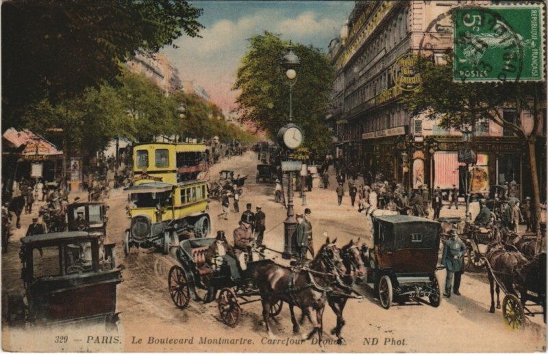 Carte postale ancienne Paris 9e Les Grands Boulevards