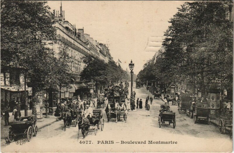 Carte postale ancienne Paris 9e Les Grands Boulevards
