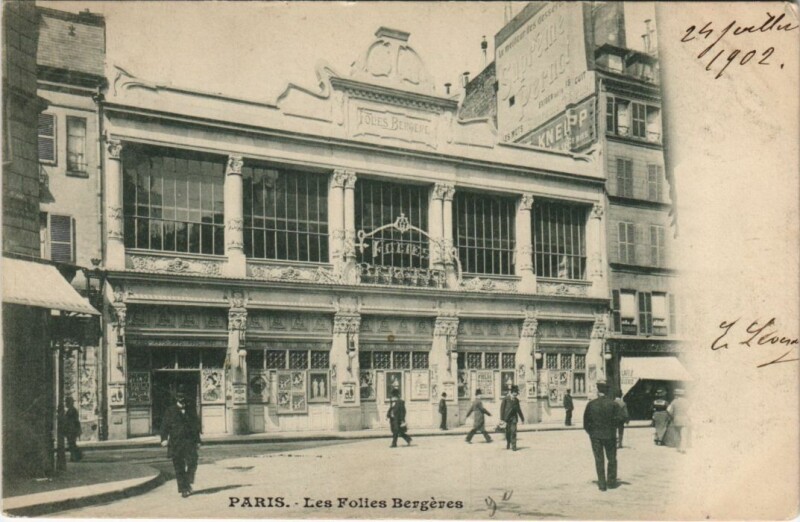 Carte postale ancienne Les Folies Bergères à Paris 9e
