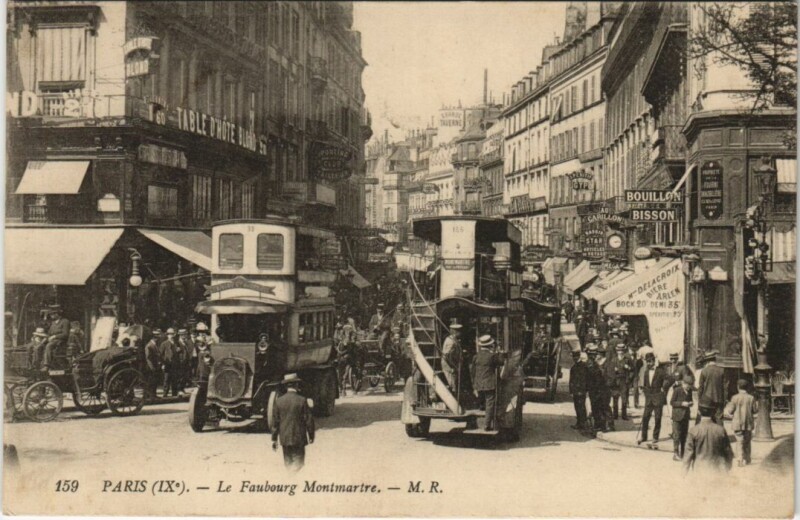 Carte postale ancienne Le Faubourg Montmartre à Paris 9e