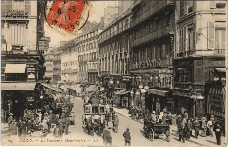 Carte postale ancienne Paris 9e - Le Faubourg-Montmartre à Paris 9e
