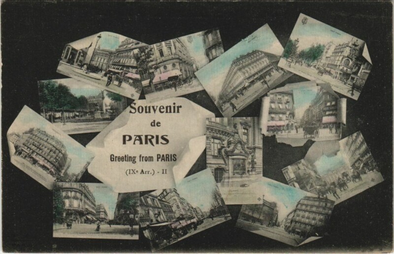 Carte postale ancienne Paris 9e souvenir