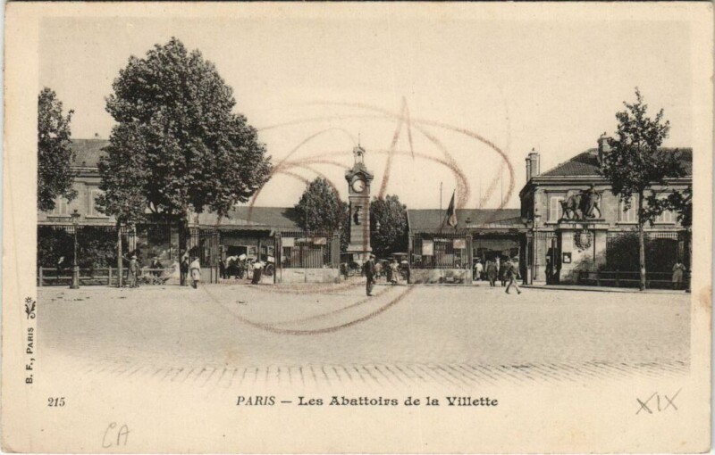 Carte postale ancienne Les Abattoirs de la Villette à Paris 19e