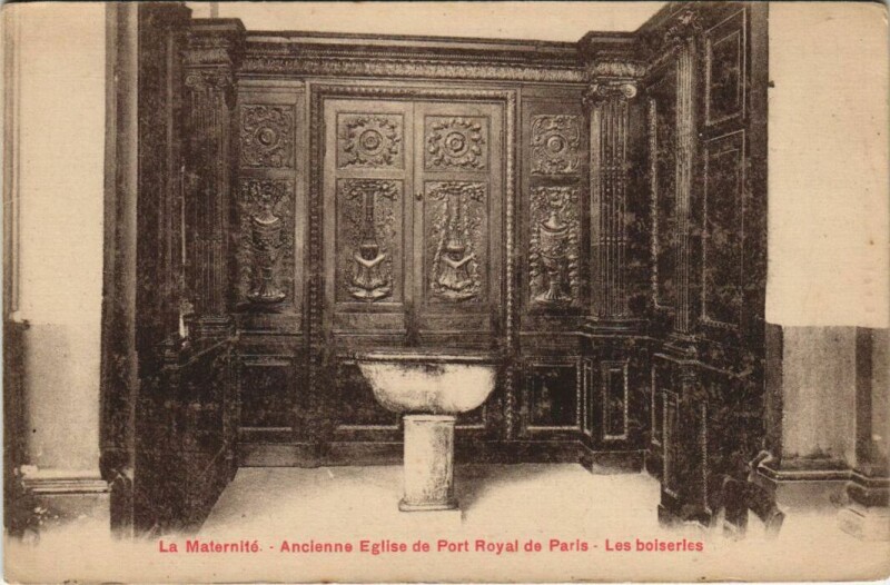 Carte postale ancienne La Maternité - Ancienne Eglise de Port Royal de Paris - Les boiseries à Paris 14e