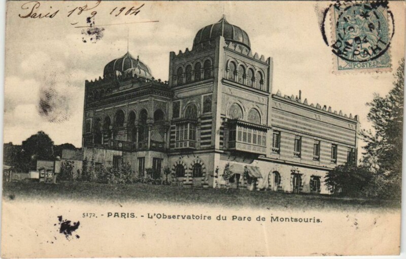 Carte postale ancienne L'Observatoire du Parc de Montsouris à Paris 14e