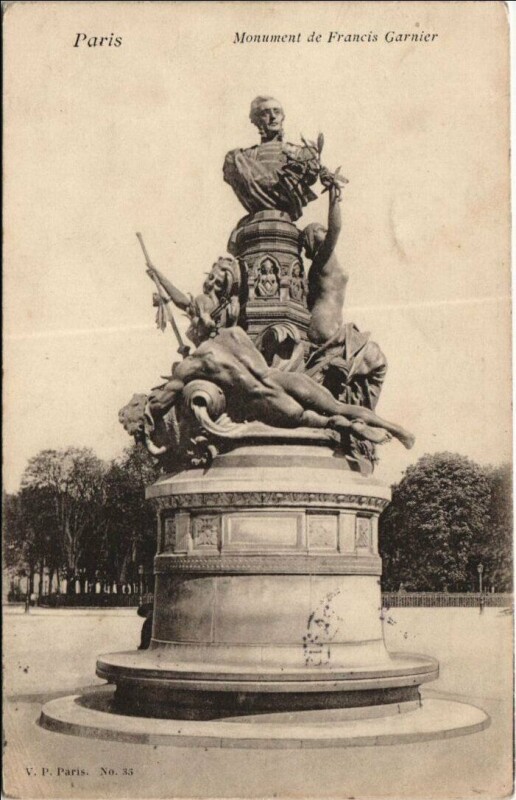 Carte postale ancienne Monument de Francis Garnier à Paris 5e