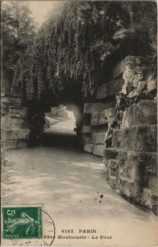 Carte postale ancienne Paris 14e Parc Montsouris Le Pont