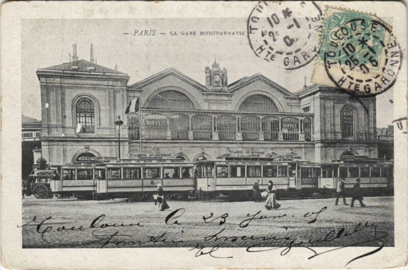 Carte postale ancienne La Gare Montparnasse à Paris 6e