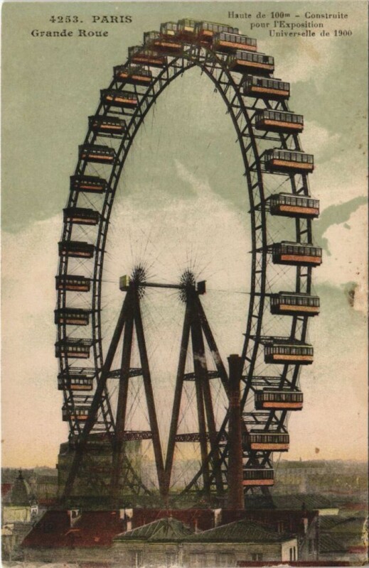 Carte postale ancienne Grande Roue à Paris 7e