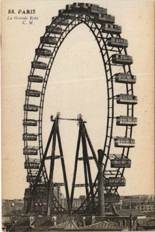 Carte postale ancienne La Grande Roue à Paris 7e