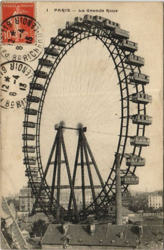 Carte postale ancienne La Grande Roue à Paris 15e