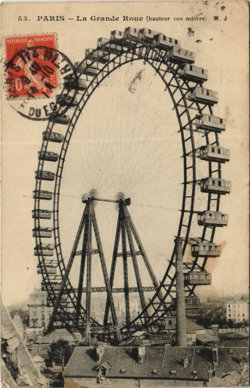 Carte postale ancienne La Grande Roue à Paris 7e