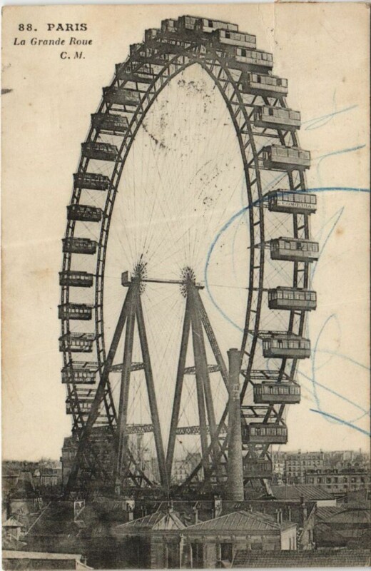 Carte postale ancienne La Grande Roue à Paris 7e