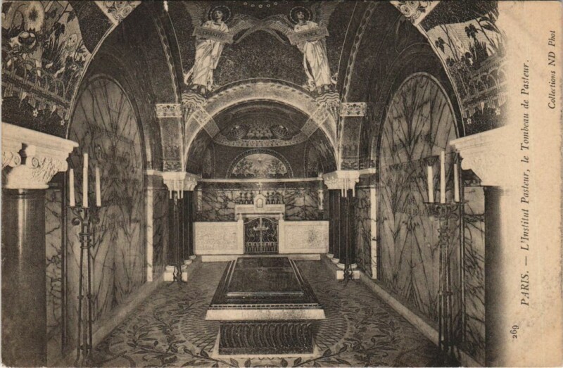 Carte postale ancienne Institut Pasteur, Tombeau de Pasteur à Paris 15e