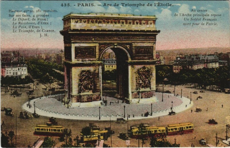 Carte postale ancienne Paris 17e Arc de Triomphe de l'Etoile