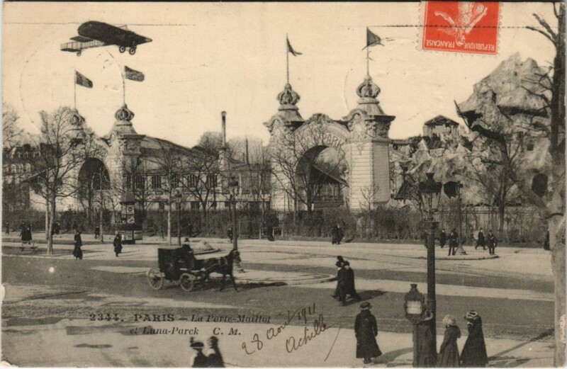Carte postale ancienne La Porte Maillot  et Luna Park à Paris 17e