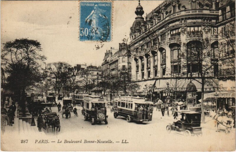Carte postale ancienne Paris 10e Boulevard de la Bonne Nouvelle