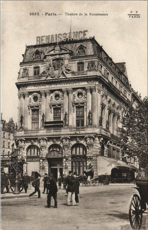 Carte postale ancienne Paris 10e Théatre de la Renaissance