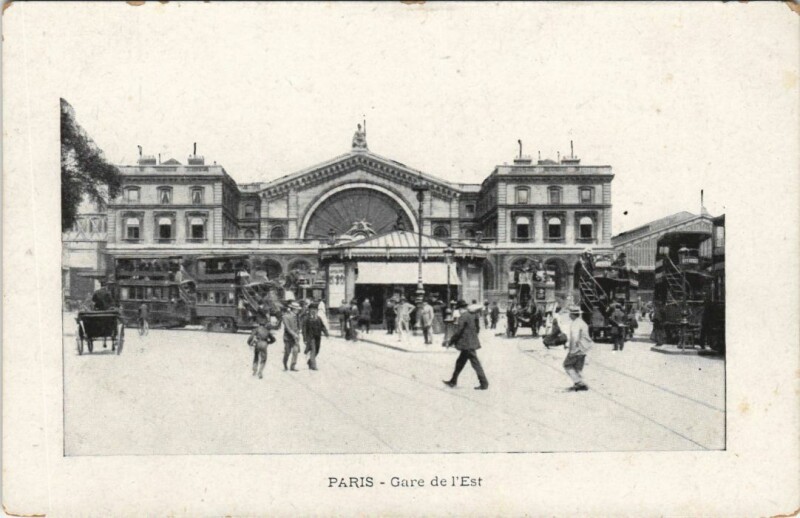 Carte postale ancienne Paris 10e Gare de l'Est