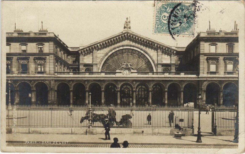 Carte postale ancienne Paris 10e Gare de l'Est