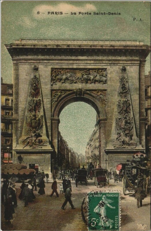 Carte postale ancienne Paris 10e Porte Saint-Denis