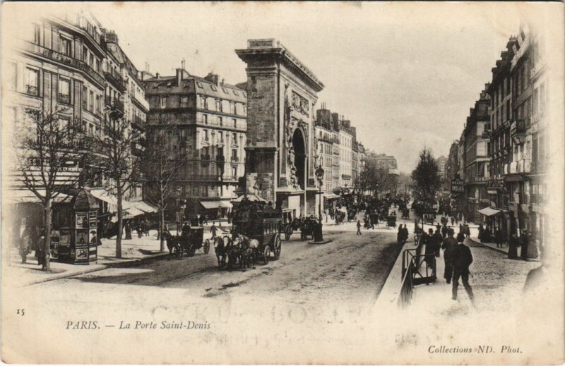 Carte postale ancienne Paris 10e Porte Saint-Denis