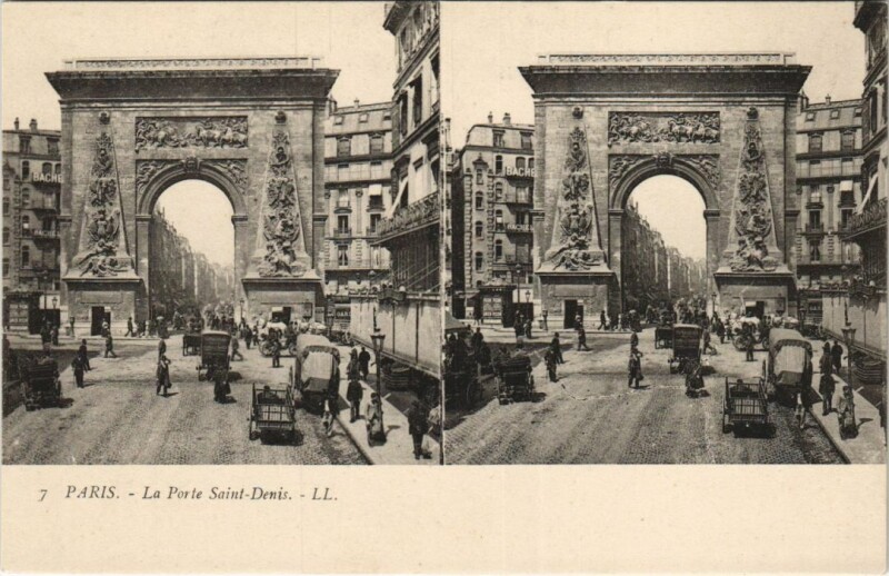 Carte postale ancienne Paris 10e Porte Saint-Denis