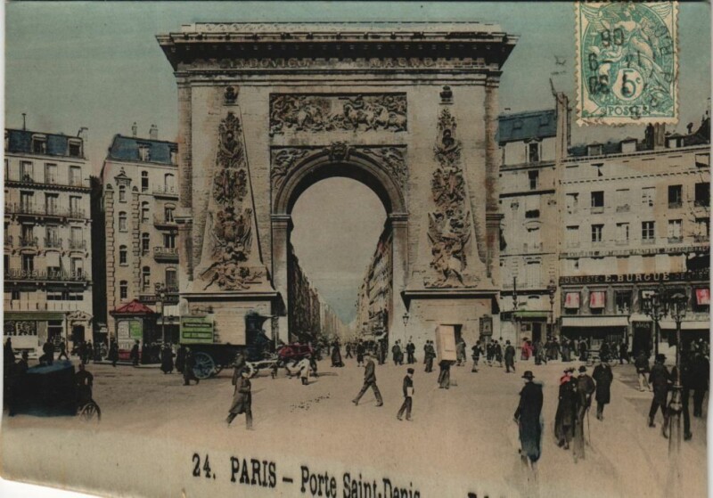 Carte postale ancienne Paris 10e Porte Saint-Denis