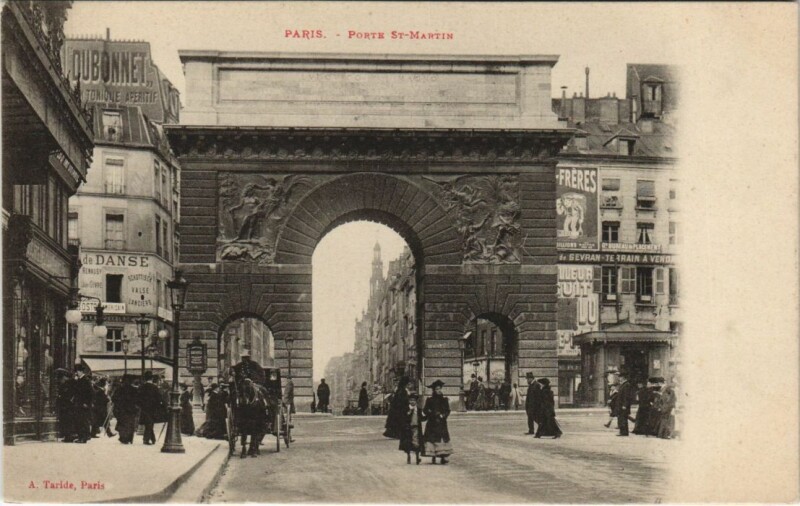Carte postale ancienne Paris 10e Porte Saint-Martin