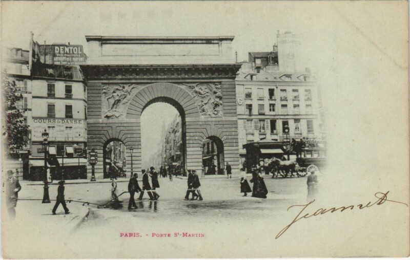 Carte postale ancienne Paris 10e Porte Saint-Martin