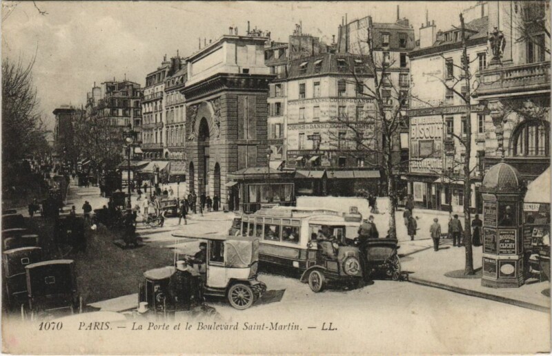 Carte postale ancienne Paris 10e Porte Saint-Martin