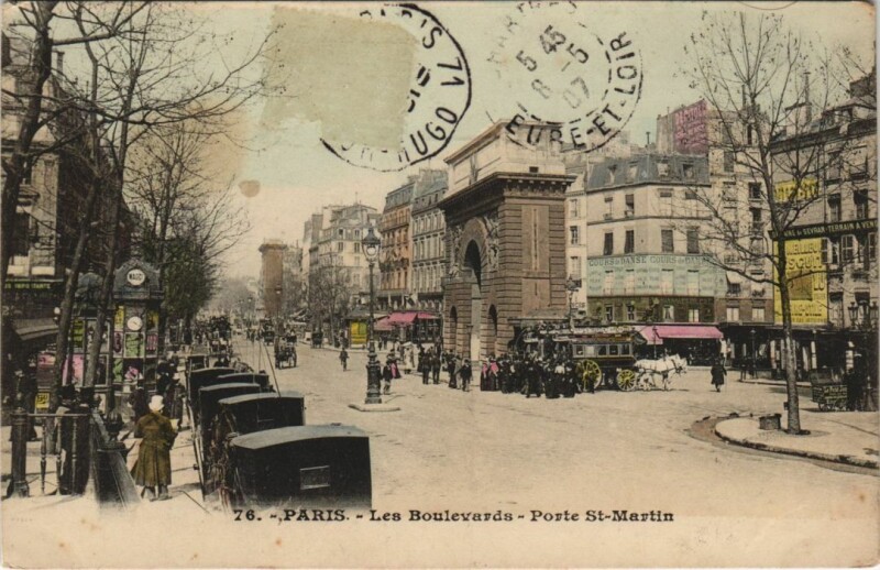 Carte postale ancienne Paris 10e Porte Saint-Martin
