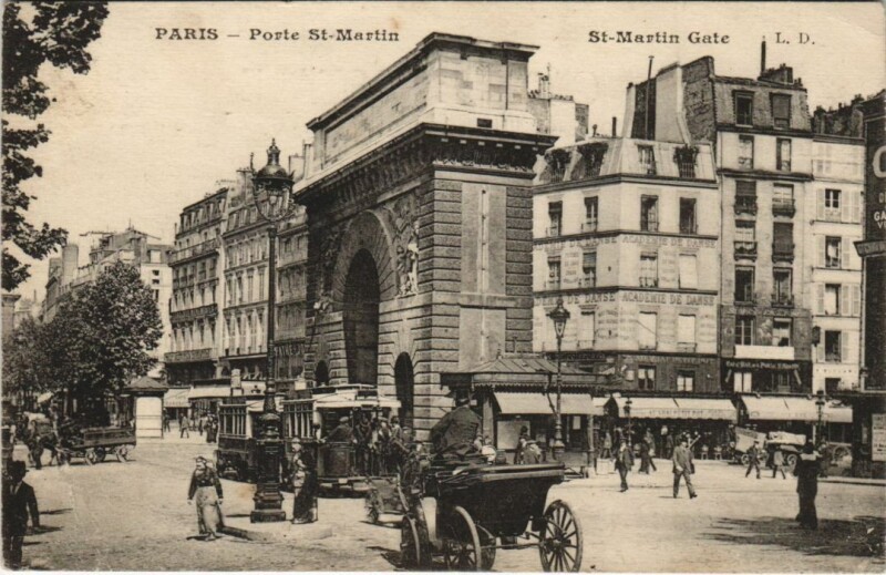 Carte postale ancienne Paris 10e Porte Saint-Martin