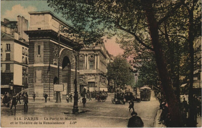 Carte postale ancienne Paris 10e Porte Saint-Martin