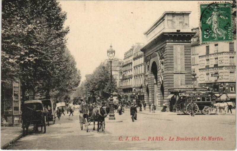 Carte postale ancienne Paris 10e Porte Saint-Martin