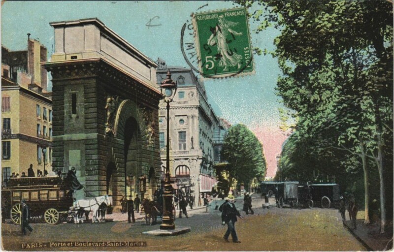 Carte postale ancienne Paris 10e Porte Saint-Martin