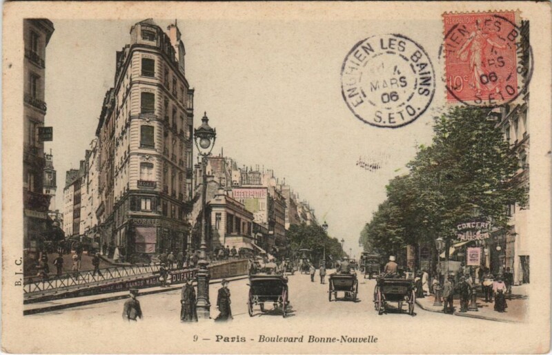 Carte postale ancienne Paris 10e Boulevard Bonne-Nouvelle