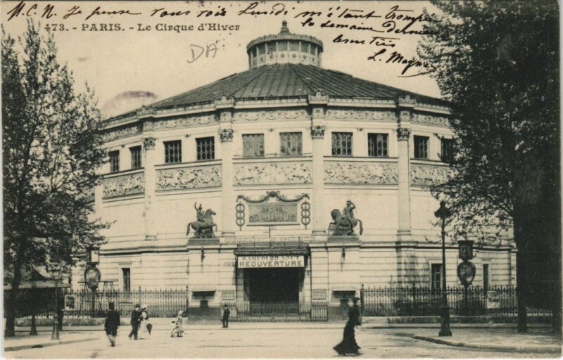 Carte postale ancienne Paris 11e Cirque d'Hiver