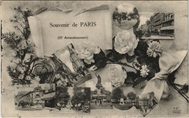 Carte postale ancienne Paris 3e Souvenir