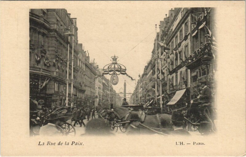 Carte postale ancienne Paris 2e Rue de la Paix