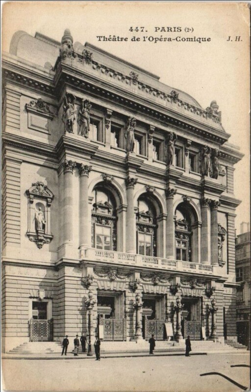 Carte postale ancienne Paris 2e Opéra Comique