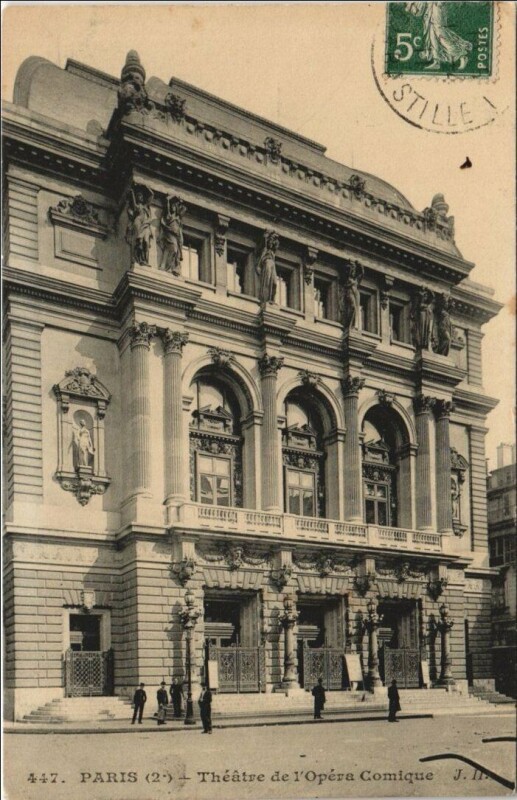 Carte postale ancienne Paris 2e Opéra Comique