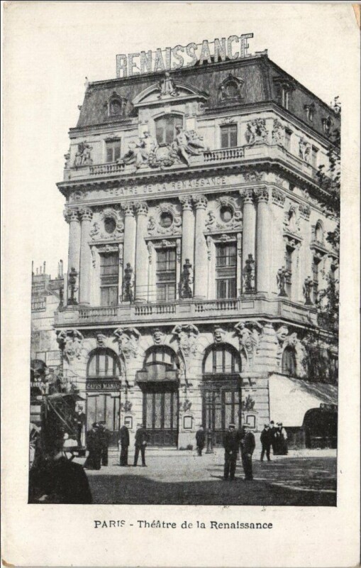 Carte postale ancienne Paris 2e Théatre de la Renaissance