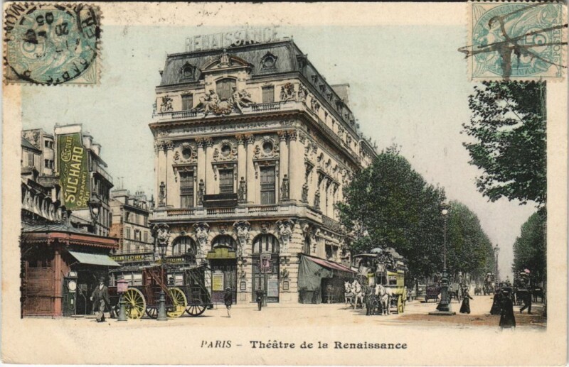 Carte postale ancienne Paris 2e Théatre de la Renaissance