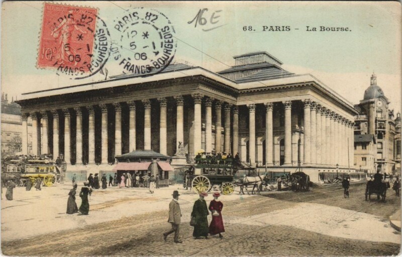 Carte postale ancienne Paris 2e la Bourse