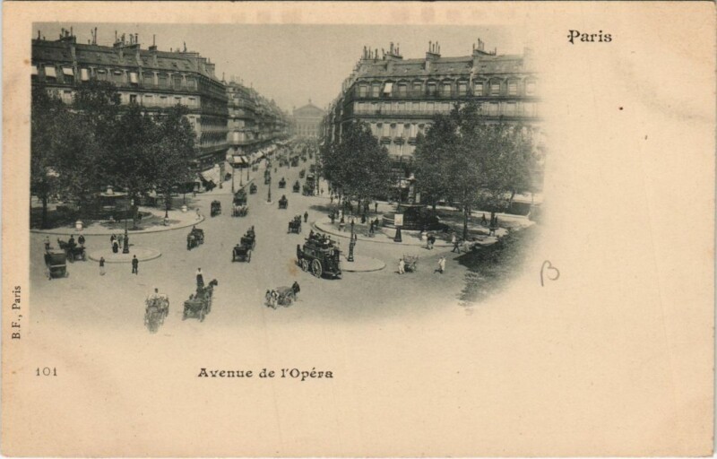 Carte postale ancienne Paris 2e Avenue de l'Opéra