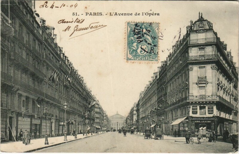Carte postale ancienne Paris 2e Avenue de l'Opéra