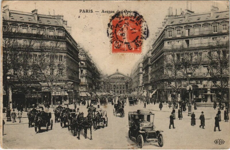 Carte postale ancienne Paris 2e Avenue de l'Opéra